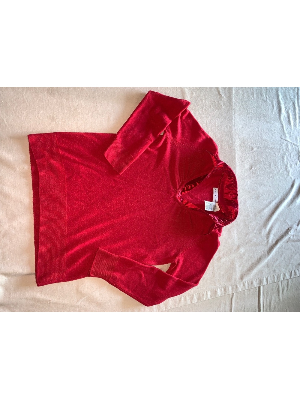 White Stag Red Velour Long Sleeve Top